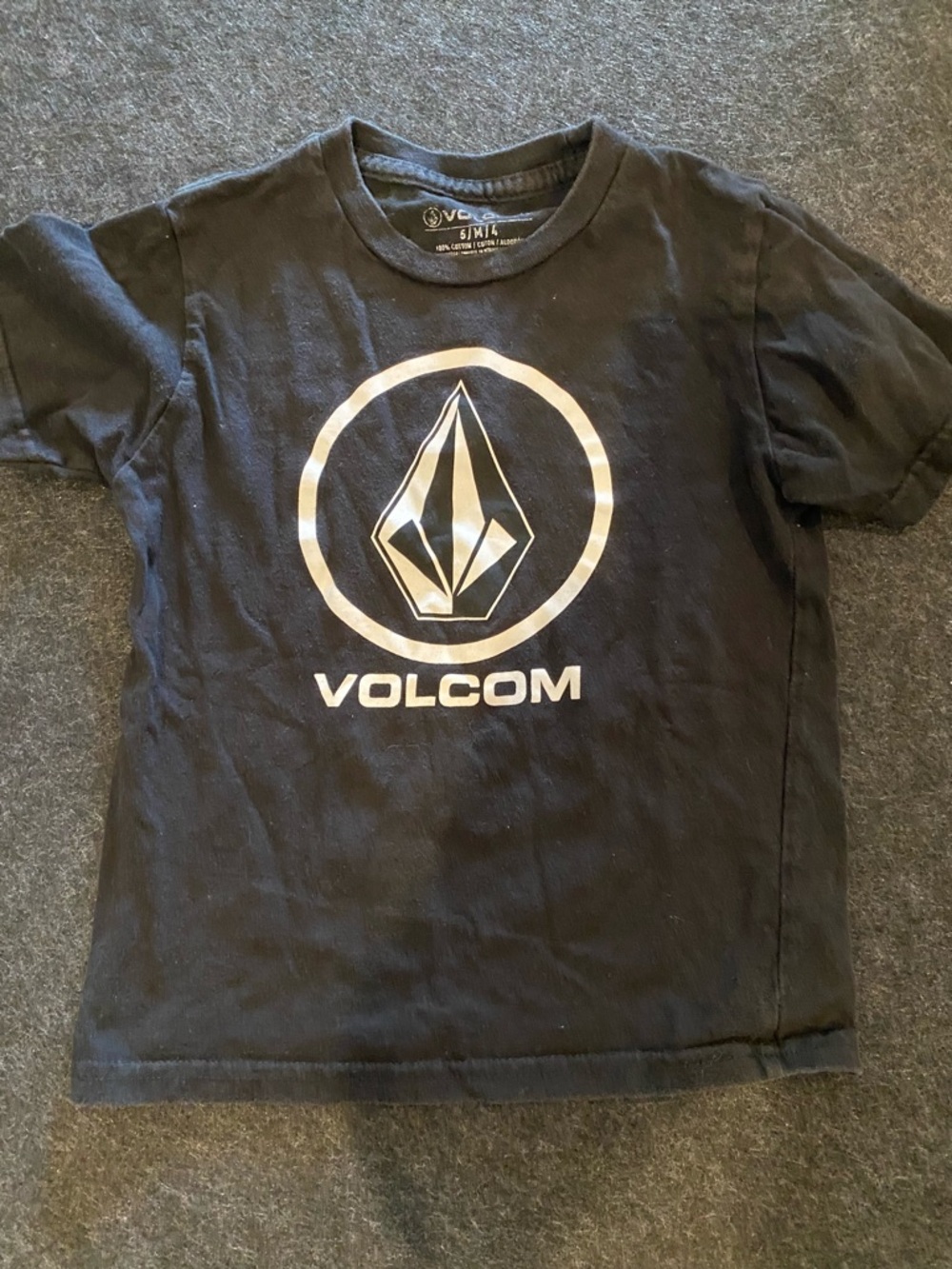 Volcom Black and White Logo Short Sleeve Tee